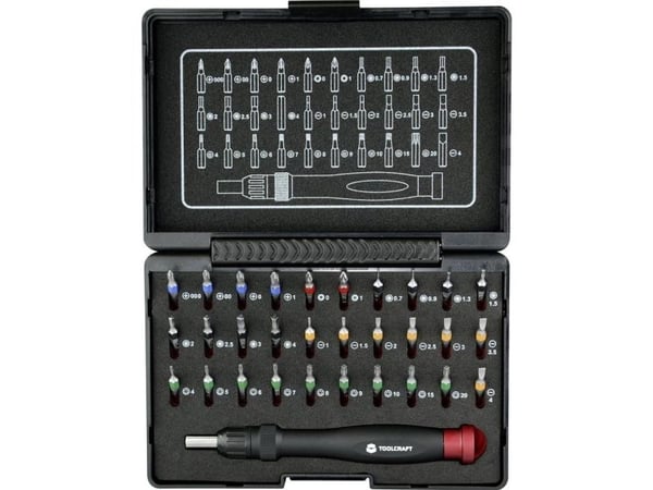 TOOLCRAFT 809204 Bitset 31 delar Nyckelbana, Phillips nyckelbana, Pozidriv nyckelbana, Unbrako, T-profil