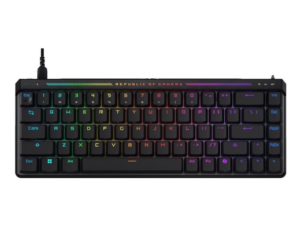 ASUS ROG Falchion Ace HFX - Tastatur - 65% - compact - med berøringspanel - bakgrunnsbelyst - USB - QWERTY - Nordisk (dansk/finsk/norsk/svensk) - t...