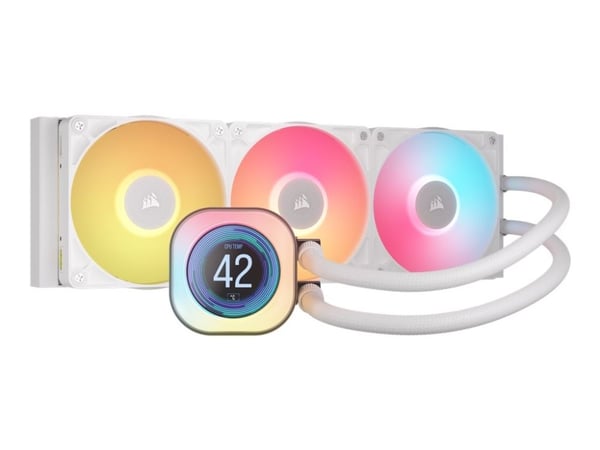 CORSAIR iCUE Link TITAN 360 RX LCD - Væskekjølesystem for prosessor - Radiatorstørrelse: 360 mm - (for: LGA1851, LGA1700, AM5, AM4) - kobber - 120 ...