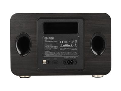 Edifier D32 - Högtalare - 2.1-kanals - trådlös - Bluetooth, Wi-Fi - Appkontrollerad - 60 Watt - 2-vägs - svart valnöt