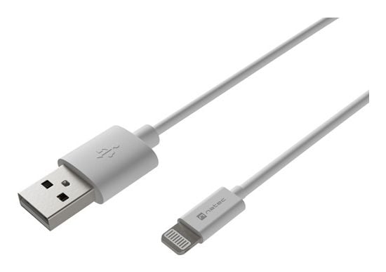 NATEC NKA-2149, 2 m, Lightning, USB A, urosliitin, urosliitin, valkoinen