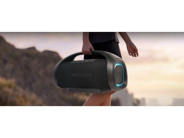 Muse M-980 BT, 300 W, Langallinen & langaton, USB Type-C, Kannettava kaiutinjärjestelmä 2.1, musta, Sylinteri