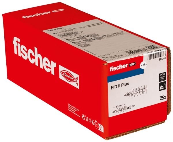 Fischer FID II Plus Isoleringsplugg 80 mm 570349 25 stk