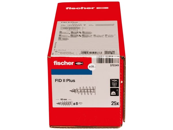 Fischer FID II Plus Isoleringsplugg 80 mm 570349 25 stk
