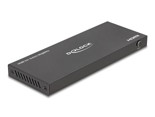 DeLOCK 18657, HDMI, USB Type-C, Metalli, musta, 144 Hz, 48 Gbit/s