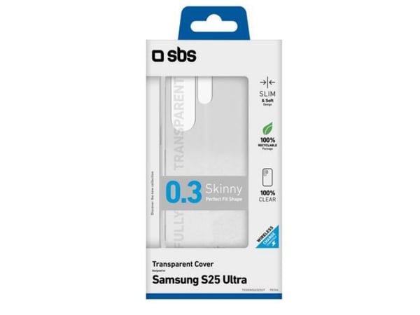 SBS TESKINSAS25UT, Etui, Samsung, Galaxy S25 Ultra, 17,3 cm (6.8"), Gjennomsiktig