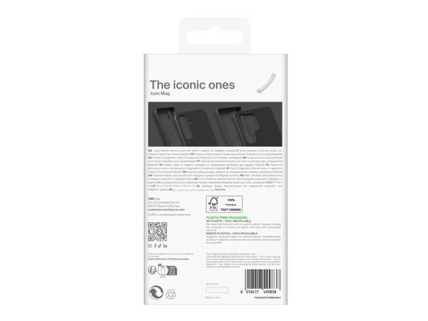 PURO PUSGS25ICONMAGBLK, Deksel, Samsung, Samsung Galaxy S25, 15,8 cm (6,2"), Sort
