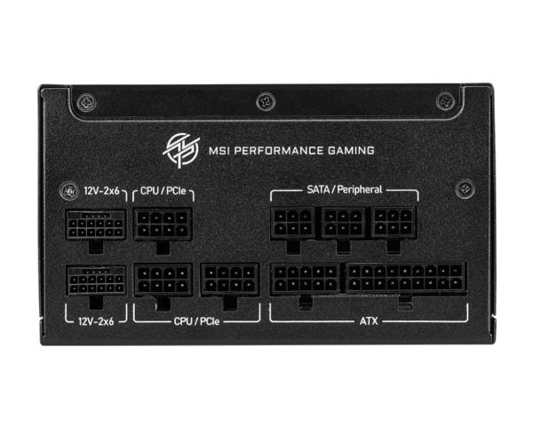 MSI MPG A850GS PCIE5 - Strømforsyning (intern) - ATX12V 3.1/ EPS12V - 80 PLUS Gold - Cybenetics Gold - AC 100-240 V - 850 watt - aktiv PFC