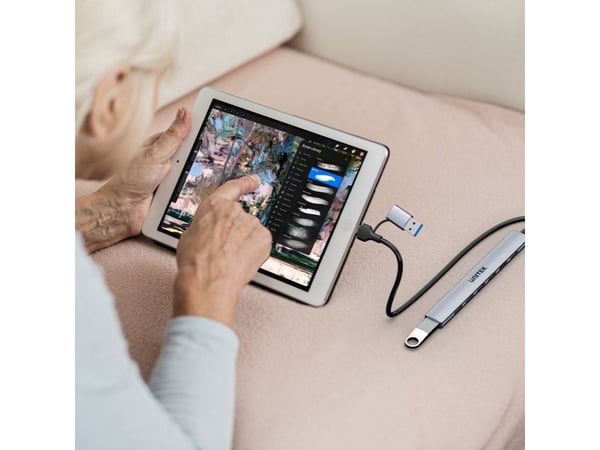 Unitek Hub USB-A/C 7in1 USB A med USB A 5 Gbps adapter