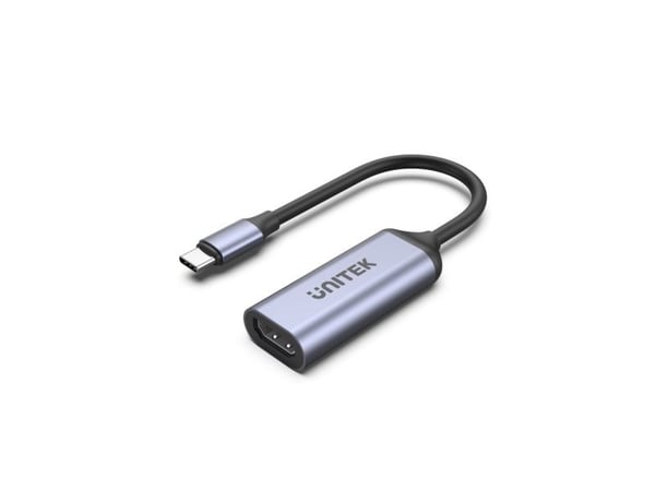 Unitek - Adapterkabel - USB-C hann til HDMI hunn - 15 cm - romgrå - 8K 60Hz støtte, DSC 1.2 support