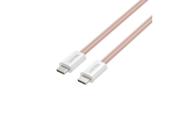 Unitek USB-kabel Unitek Magnetisk flettet kabel USB C PD 100W beige 1m