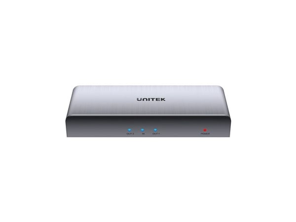 UNITEK V1130A01-EU, HDMI, 2x HDMI, 1.4b, 3840 x 2160 piksler, Grå, Metall