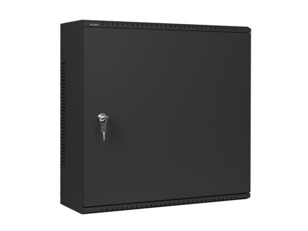 19" RÄKKIASENNETTAVA ASENNUSKAAPPI 6U+3U 540X200 LOW-PROFILE MUSTA LANBERG (KOOTTU)