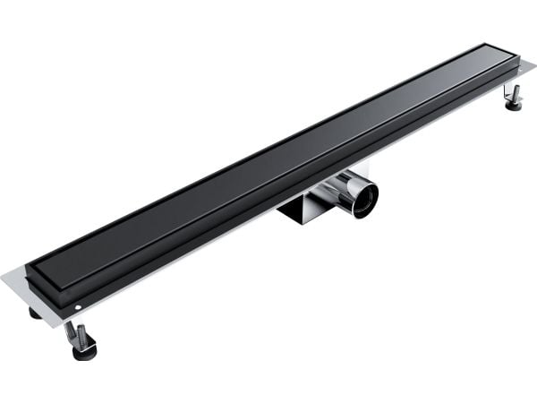 700 lineær dusjavløp AQUA STEEL LA BLACK med glatt rist BGM (S) 700 lineær dusjavløp AQUA STEEL LA BLACK med glatt rist BGM (S)