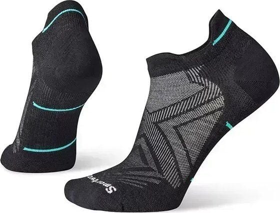 Smartwool W'S Run Zero Cushion Low Ankle strumpor, 001 | svart, L
