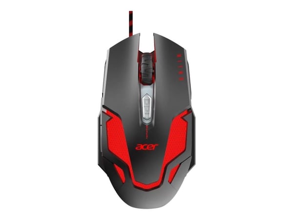 Acer Nitro Gaming NMW200 Black, Molempikätinen, Optinen, USB A-tyyppi, 7200 DPI, musta