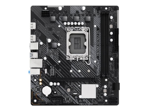ASRock H610M-H2/M.2 D5 - Hovedkort - micro ATX - LGA1700-sokkel - H610 Chipset - USB 3.2 Gen 1 - Gigabit LAN - innbygd grafikk (CPU kreves) - HD-ly...