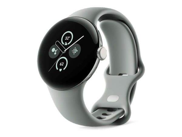 Google Pixel Watch 2 - Sjampagnegull-aluminium - smartklokke med aktivt bånd - fluorelastomer - hassel - båndbredde: S/L - 32 GB - Bluetooth, Wi-Fi...