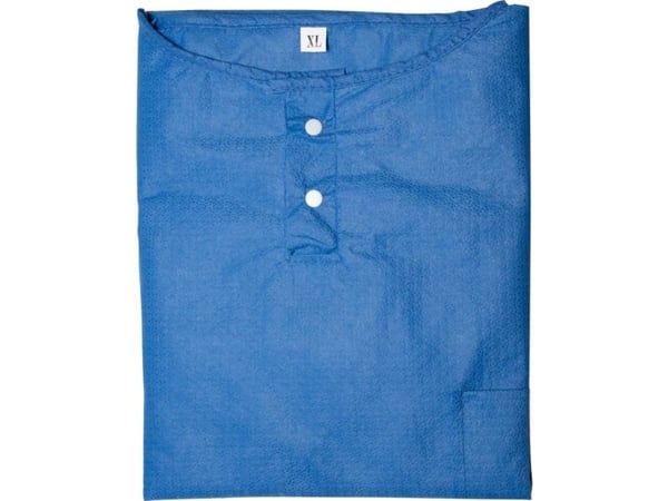Renrumsdragt bluse, ABENA SoftComfort, M, 42 gsm, blå, SMS, usteril, ekstra blød - (50 stk.)