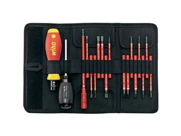 Wiha TorqueVario-S electric 2872 - Torque screwdriver with bit set - isolert - 0.8 - 5 N·m - inn folding bag