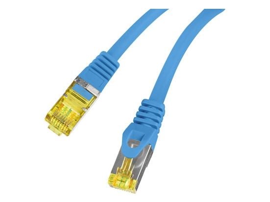 PATCHCORD CAT.6A S/FTP LSZH CU 0.25M SININEN FLUKE LÄPÄISSYT LANBERG
