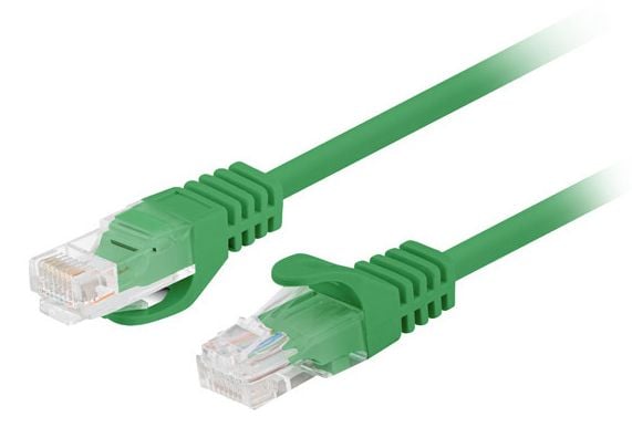 PATCHCORD CAT.6 UTP 3M VIHREÄ FLUKE LÄPÄISSYT LANBERG 10-PAKKAUS