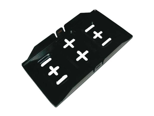 Stor batterihylde sort 33 x 18cm