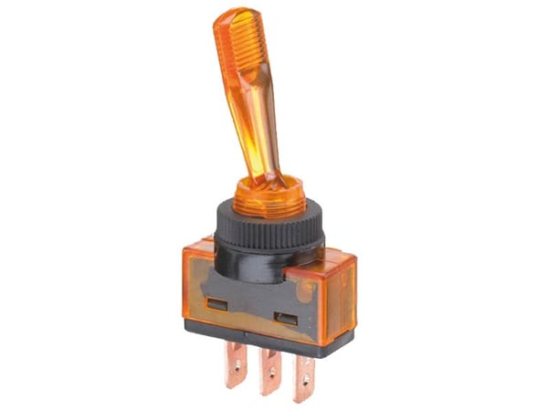 Kontakt vippe on-off gul 20amp