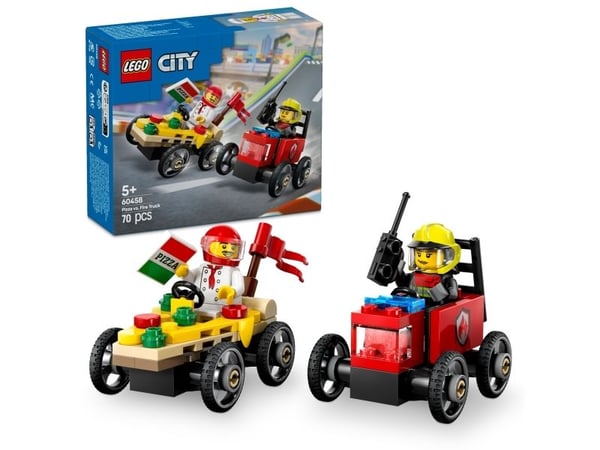 LEGO City 60458 Billøp mellom pizzabil og brannbil