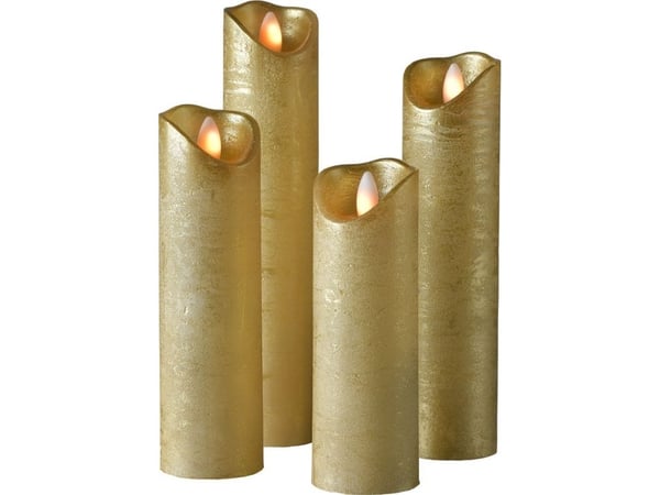 Julepynt Sompex Sompex Shine Led stearinlys, sett med 4, fjernstyrt, timerfunksjon, multiled
