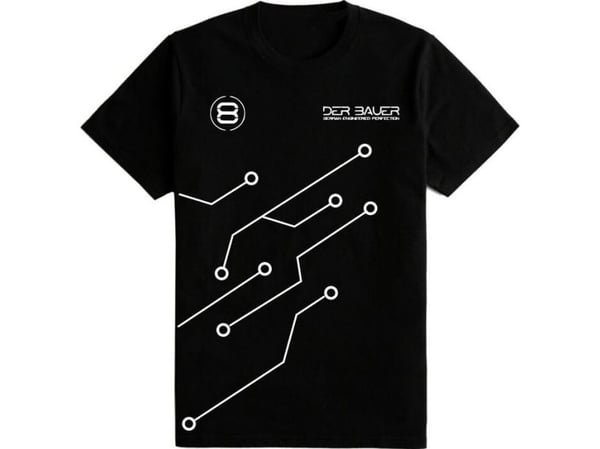 "der8auer T-paita" PCB-suunnittelu (XL)