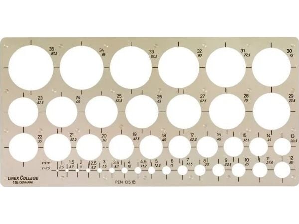 Cirkelskabelon Linex College 116