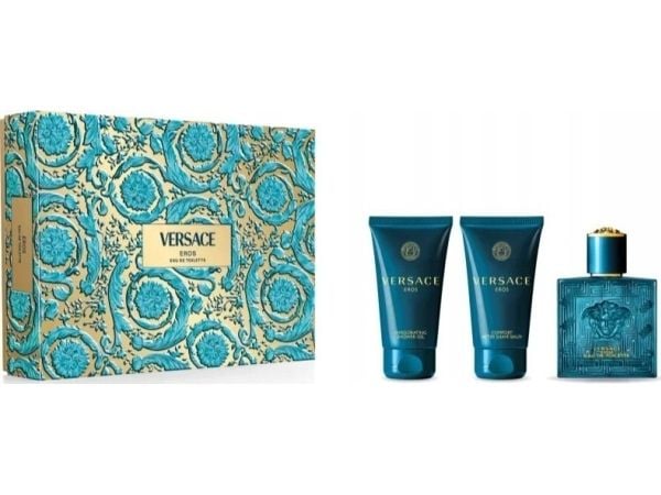 Versace Eros gaveæske til mænd Eau de Toilette 50 ml + shower gel 50 ml + aftershave balm 50 ml