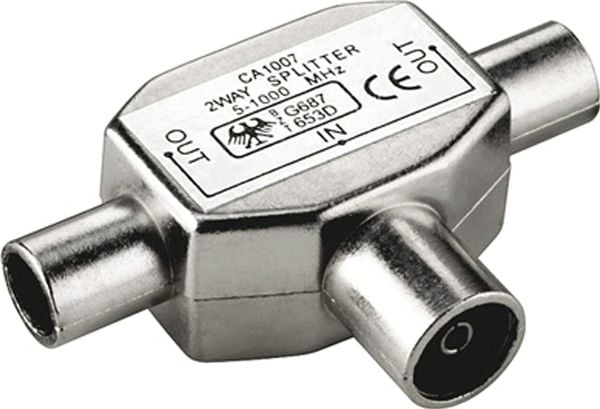 Value 11.99.4476, Coaxial in, 2 x Coaxial out, Hankjønn, Hunkjønn, 75 O