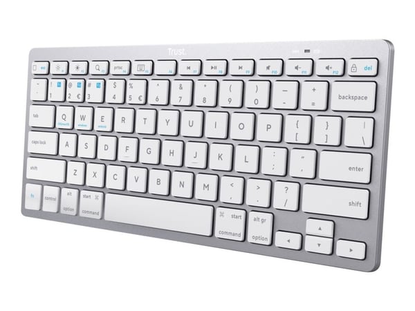 Trust - Tastatur - trådløs - Bluetooth 4.0 - QWERTY - USA - sølv