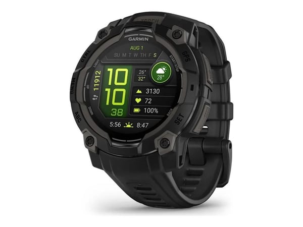 Garmin Instinct 3 AMOLED - 45 mm - fiberförstärkta polymerer - Ja smart klocka med band - silikon - display 1.2" - 4 GB - Bluetooth, ANT+ - 53 g  -...