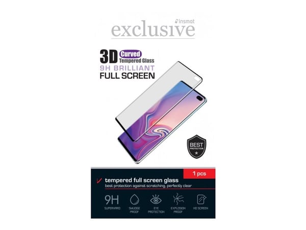 Insmat Exclusive - Skjermbeskyttelse for mobiltelefon - full skjerm - 3D - glass - rammefarge svart - for OnePlus 13