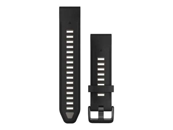 Garmin Garmin QuickFit-ranneke 20 mm silikoni musta/hiutale harmaa