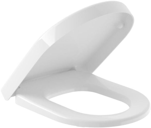 Villeroy & Boch 9M68S101, Avlang, Hardt toalettsete, Hvit, Rustfritt stål, Termoset
