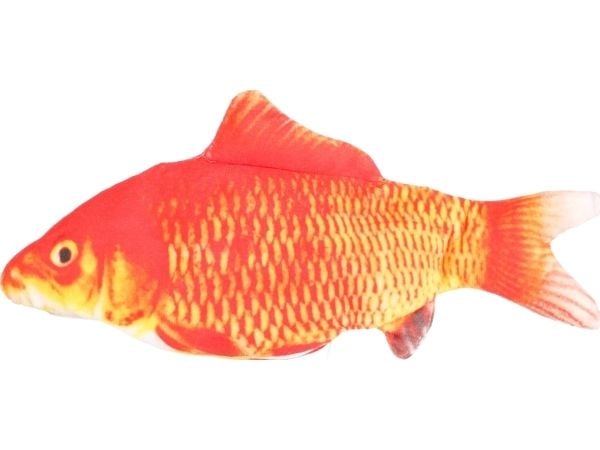 Flounder rörlig fisk kattleksak, orange 30 cm