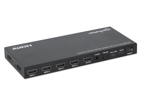 Manhattan 208406, HDMI, Micro USB Type-B, Metall, Svart, 1920 x 1080 (HD 1080), 3840 x 2160, 480i, 480p, 576i, 576p, 720p, 1080i, 1080p, 1600p, 2160p