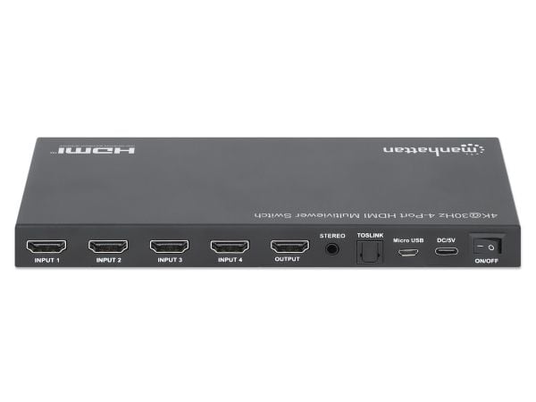 Manhattan 208406, HDMI, Micro USB Type-B, Metall, Svart, 1920 x 1080 (HD 1080), 3840 x 2160, 480i, 480p, 576i, 576p, 720p, 1080i, 1080p, 1600p, 2160p
