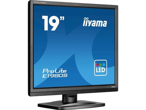 iiyama ProLite E1980S-B1 - LED-skjerm - 19" - 1280 x 1024 @ 75 Hz - TN - 250 cd/m² - 1000:1 - 3 ms - HDMI, DisplayPort - høyttalere - matt svart