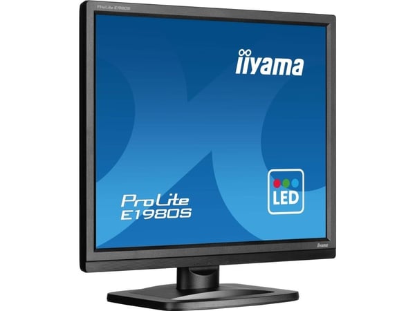 iiyama ProLite E1980S-B1 - LED-skjerm - 19" - 1280 x 1024 @ 75 Hz - TN - 250 cd/m² - 1000:1 - 3 ms - HDMI, DisplayPort - høyttalere - matt svart