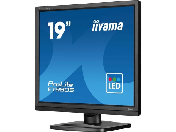 iiyama ProLite E1980S-B1 - LED-skjerm - 19" - 1280 x 1024 @ 75 Hz - TN - 250 cd/m² - 1000:1 - 3 ms - HDMI, DisplayPort - høyttalere - matt svart