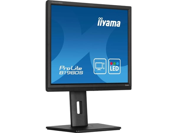 iiyama ProLite B1980S-B1 - LED-skjerm - 19" - 1280 x 1024 @ 75 Hz - TN - 250 cd/m² - 1000:1 - 3 ms - HDMI, DisplayPort - høyttalere - svart, matt