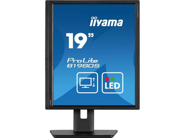 iiyama ProLite B1980S-B1 - LED-skjerm - 19" - 1280 x 1024 @ 75 Hz - TN - 250 cd/m² - 1000:1 - 3 ms - HDMI, DisplayPort - høyttalere - svart, matt