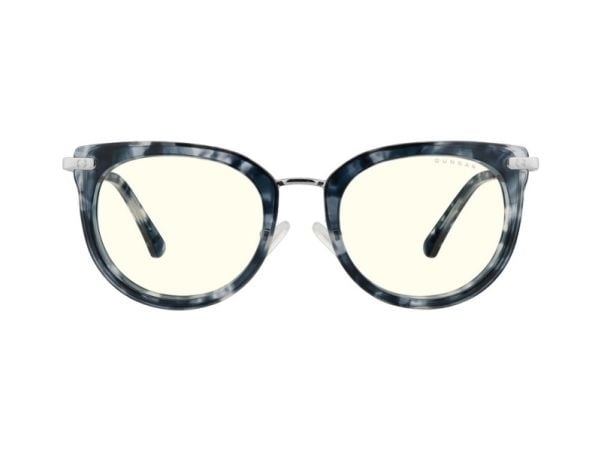 Gunnar Optiks LAH-05209, Kvinner, Rund, Klassisk, Blå, Hvit, Nylon-polymer, 5,1 cm