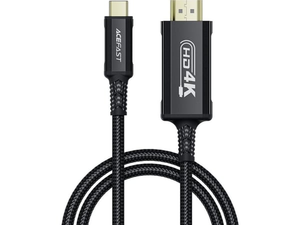Acefast C1 videokabel USB-C / HDMI 4K 60Hz HDR 1,8 m - sort