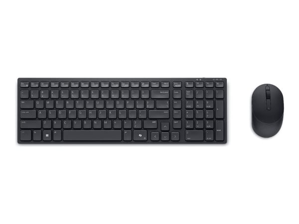 Dell Pro Compact Silent KM555 - Sats med tangentbord och mus - trådlös - 2.4 GHz, Bluetooth 5.1 - QWERTY - ukrainska - med 3 års avancerad utbytess...